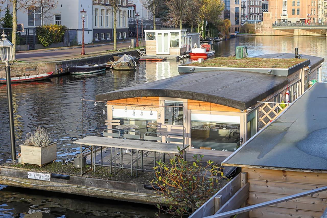 לינה וארוחת בוקר אמסטרדם Houseboat Next To Amstel מראה חיצוני תמונה